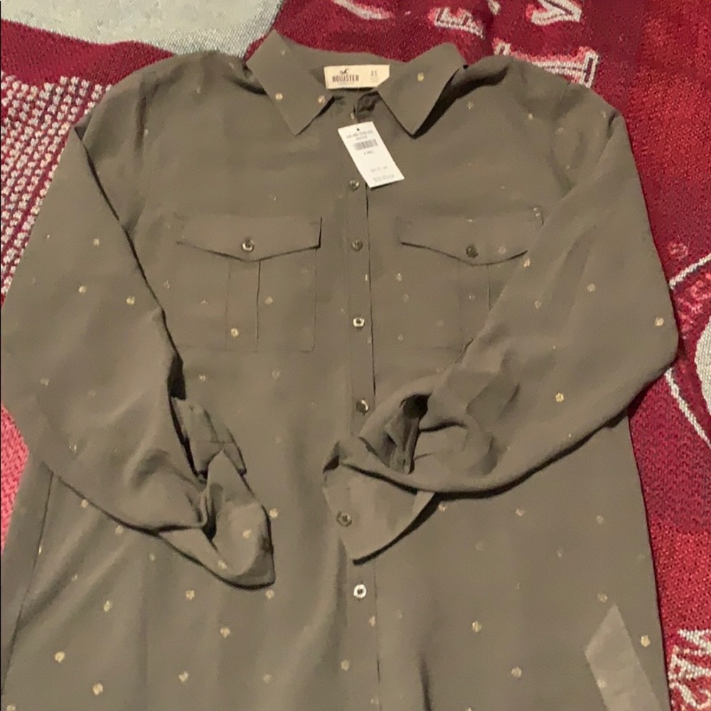 Hollister button down blouse. NWT sz XS